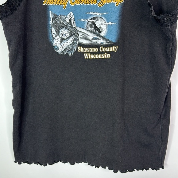 Vintage Harley Davidson Wolf River Chapter Shawano County WI Tank Top XL - Picture 6 of 9
